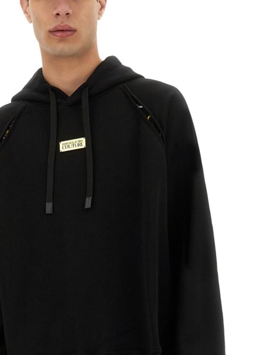  베르사체 후드 티셔츠 78GAI314 F0010899 Black - VERSACE