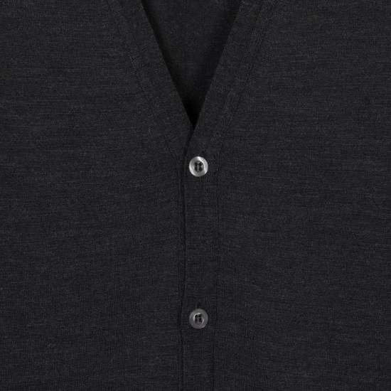  존스메들리 가디건 PETWORTH CARDIGAN FASHIONED VN LSHEPBURN SMOKE Black - JOHN SMEDLEY