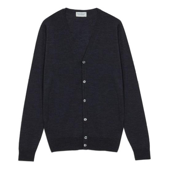  존스메들리 가디건 PETWORTH CARDIGAN FASHIONED VN LSHEPBURN SMOKE Black