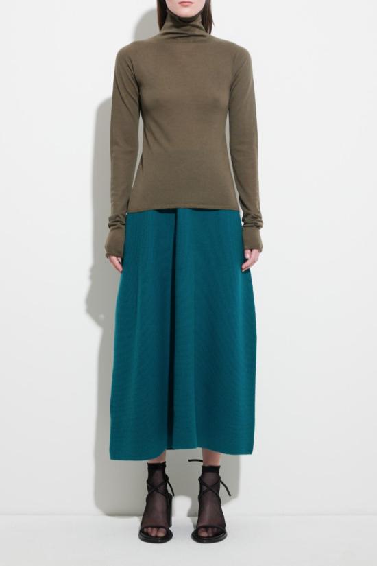  크리스티앙 뵈이넝스 터틀넥 크리스찬 바이넌츠 심리스 세컨드 스킨  탑 카키 - CHRISTIAN WIJNANTS