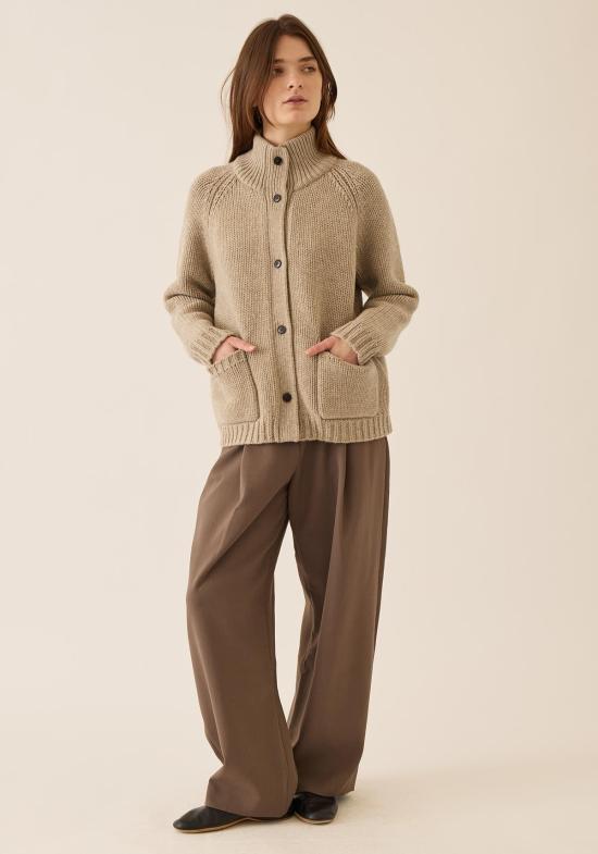  데미리 뉴욕 가디건 Demylee Kamila 소프트 청키 울 카디건 오트밀