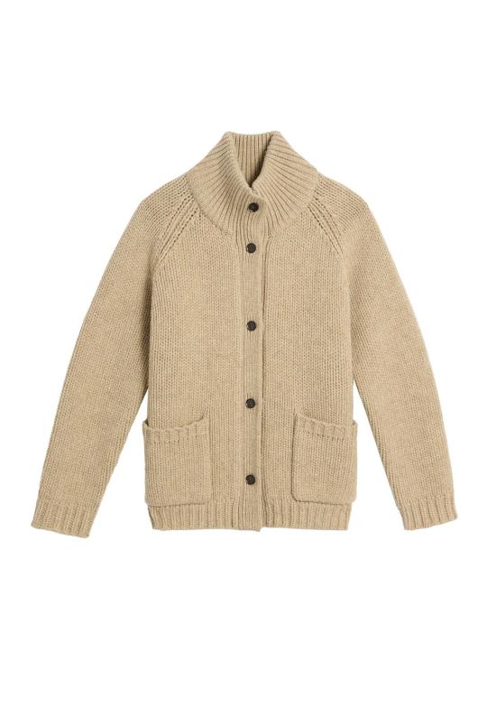  데미리 뉴욕 가디건 Demylee Kamila 소프트 청키 울 카디건 오트밀 - DEMYLEE