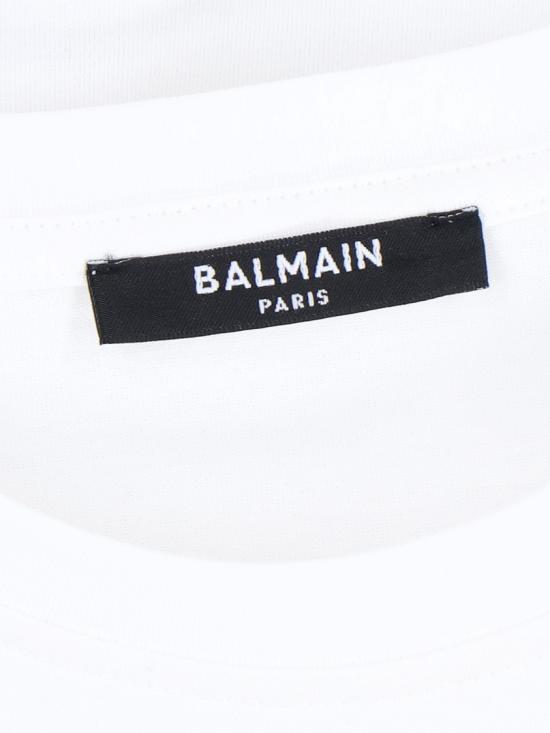 25FW 발망 반팔 티셔츠 BF1EE020BB02GAB White - BALMAIN