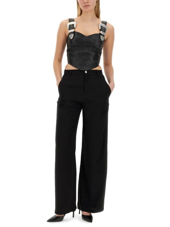  모스키노 스트레이트 팬츠 03343224 0555 Black - MOSCHINO