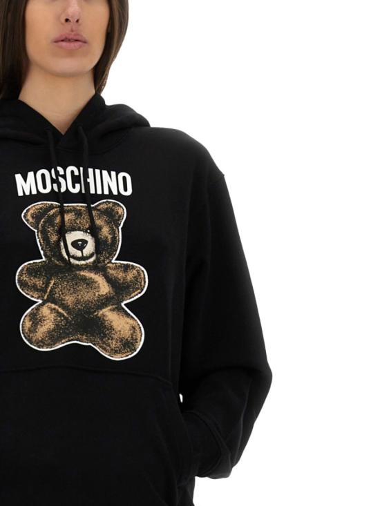  모스키노 후드 티셔츠 17020528 1555 Black - MOSCHINO