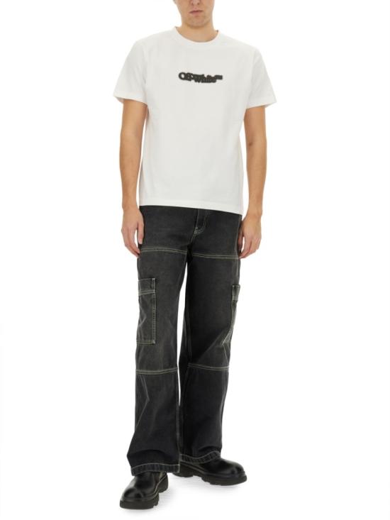  오프화이트 데님 팬츠 OMYA18Q S25DEN0021350 Black - OFF WHITE