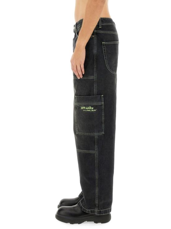  오프화이트 데님 팬츠 OMYA18Q S25DEN0021350 Black - OFF WHITE
