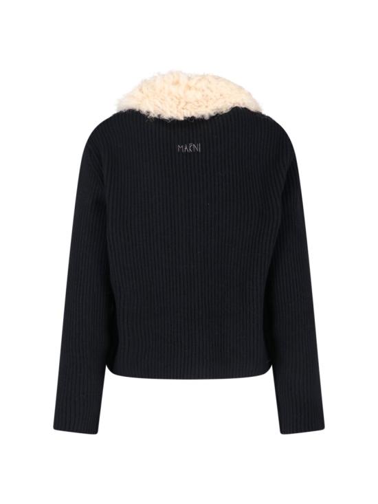 25FW 마르니 스웨터 GIMD0025NQ UFWH2700N99 Black - MARNI
