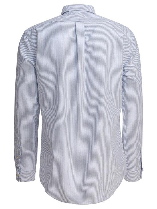 25FW 폴로 랄프로렌 컬러 포니 자수 커스텀 핏 버튼 다운 셔츠  710792041004 BLUE WHITE STRIPE - POLO RALPH LAUREN