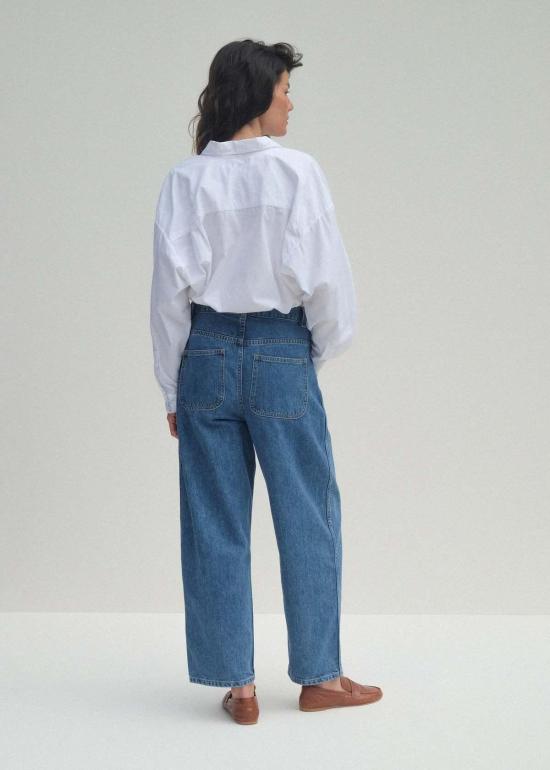  제시 캄 데님 팬츠 제시 캠 캘리포니아 와이드 진 카우보이 블루 - JESSE KAMM