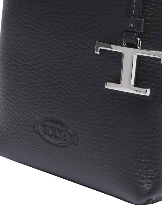26FW 토즈 해머드 레더 미니 토트백 XBWAPAT9000QRIB999 Black - TODS