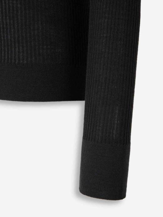 25FW 르메르 심리스 하이넥 탑  TO1460 LK1032 MU163GRANITE BLACK ANTRACITE GREY - LEMAIRE