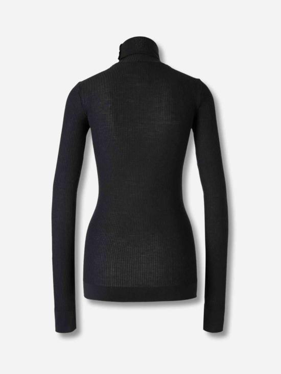 25FW 르메르 심리스 하이넥 탑  TO1460 LK1032 MU163GRANITE BLACK ANTRACITE GREY - LEMAIRE