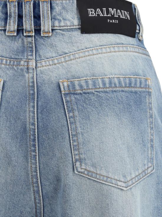 25FW 발망 데님 팬츠 FF1MJ116DF79 6FC BLUE - BALMAIN