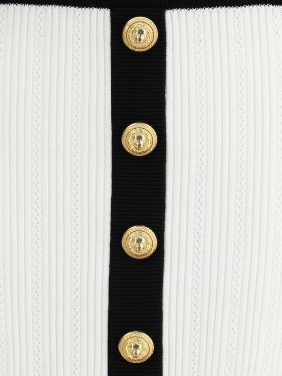 25FW 발망 숏 스커트 FF1LB039KI64 GAB WHITE - BALMAIN