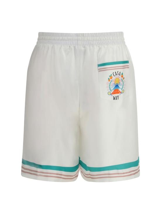 25FW 카사블랑카 숏팬츠 MPF25TR01206 CASAWAY WHITE - CASABLANCA