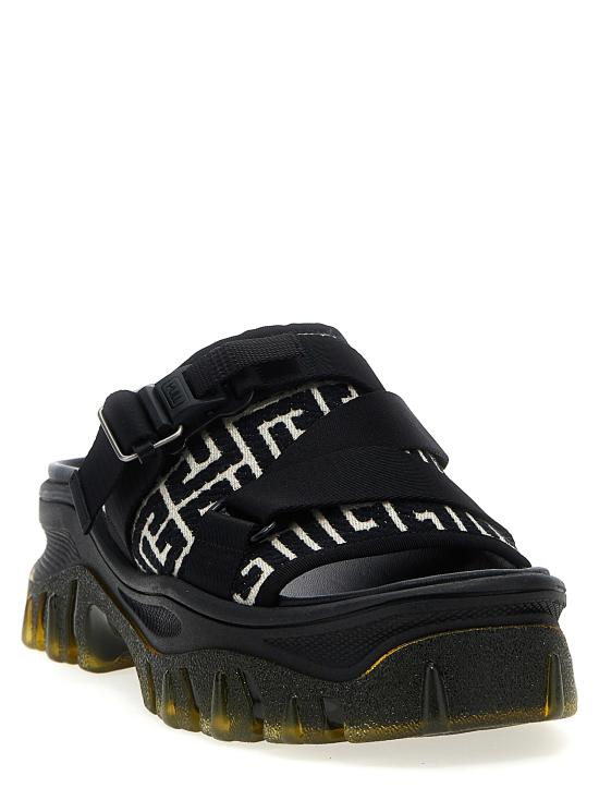  발망 뮬/슬리퍼 XM1UR295TJQMGFE Black - BALMAIN