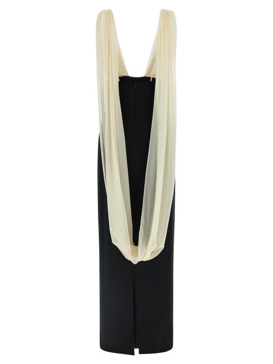 25FW 아르마리움 롱 원피스 ARMTMD029W020002BLACK White Black - ARMARIUM