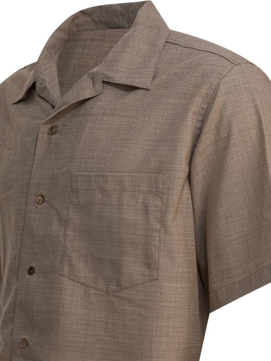 25SS 오라리 반팔 셔츠 A25SS02WT TOP LIGHT BROWN DOM - AURALEE