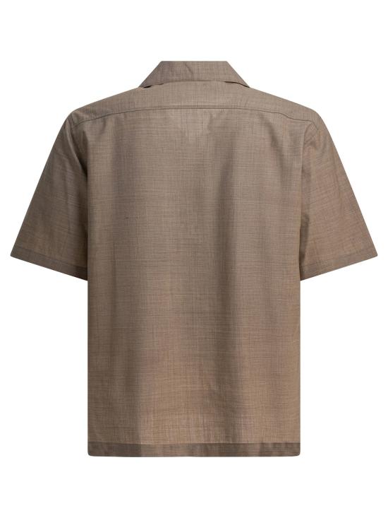 25SS 오라리 반팔 셔츠 A25SS02WT TOP LIGHT BROWN DOM - AURALEE