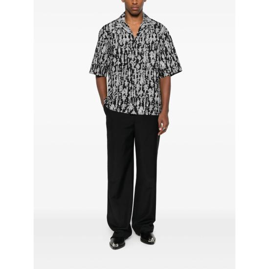 25FW 알렉산더 맥퀸 반팔 셔츠 847306 QOABN 1000 BLACK - ALEXANDER MCQUEEN