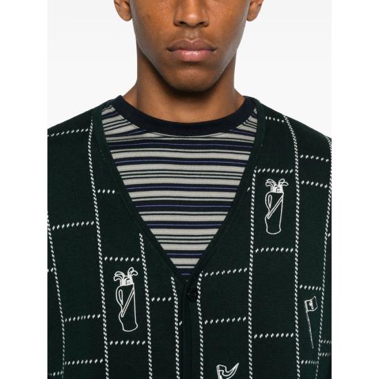 25FW 메종 라비쉬 가디건 YMFARREREGOLF SCARA GREEN - MAISON LABICHE