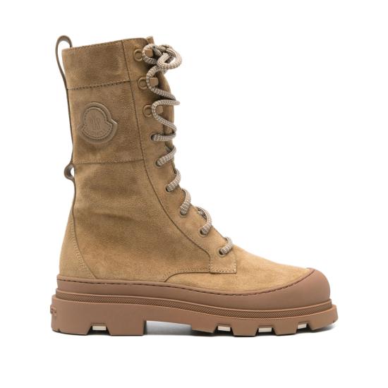 25FW 몽클레어 베라 하이 스웨이드 레이스업 부츠  M7410 4F001 50 24D NEUTRALS