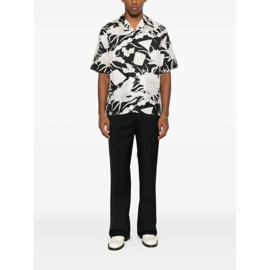 25FW 아미리 반팔 셔츠 AMSTCA1208 BLACK BLACK WHITE - AMIRI