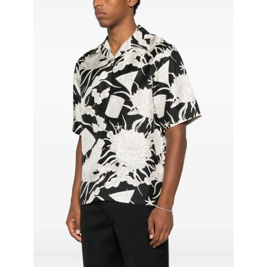 25FW 아미리 반팔 셔츠 AMSTCA1208 BLACK BLACK WHITE - AMIRI