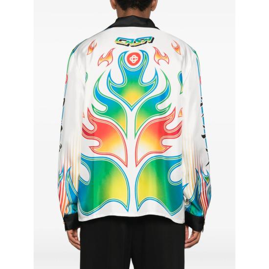 25FW 카사블랑카 긴팔 셔츠 SH 006 01 FLLAU WHITE - CASABLANCA