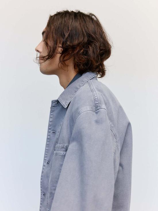  르메르 데님 자켓 헤더 데님 워크웨어 오버셔츠 - LEMAIRE