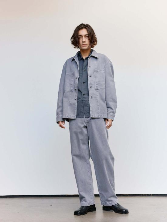  르메르 데님 자켓 헤더 데님 워크웨어 오버셔츠 - LEMAIRE