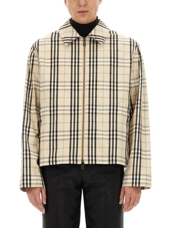  버버리 체크 코튼 해링턴 자켓 8101040 C1849 Neutrals