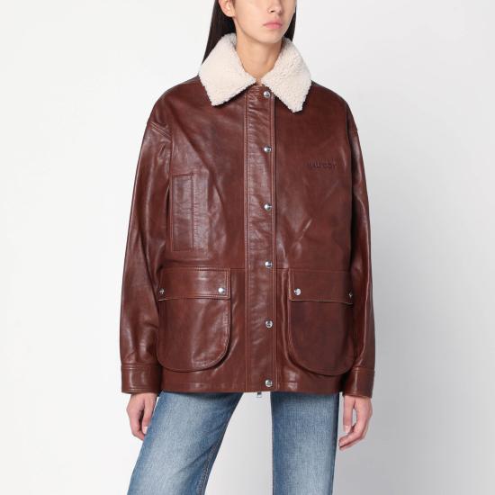 25FW 하프보이 가죽 자켓 HF251WL017LT014 Brown