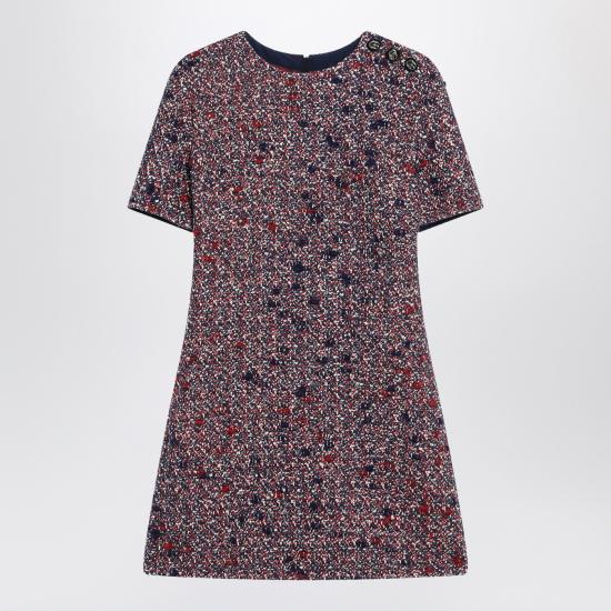 25FW 구찌 울 부클 미니 드레스 841043ZATNT Blue