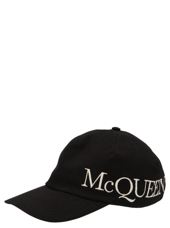  알렉산더 맥퀸 로고 엠브로이드 캡 6328964105Q1078 Black - ALEXANDER MCQUEEN