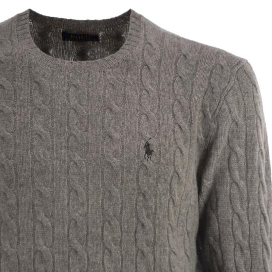 25FW 폴로 랄프로렌 케이블 니트 스웨터  710876762 GREY - POLO RALPH LAUREN