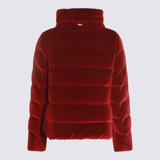 25FW 에르노 스무스 벨벳 재킷 스무스 벨벳 다운 자켓 PI002180D15020S6705 Red - HERNO