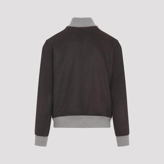 25FW 브루넬로 쿠치넬리 울 플라넬 봄버 자켓 MY4966559 245 BROWN - BRUNELLO CUCINELLI