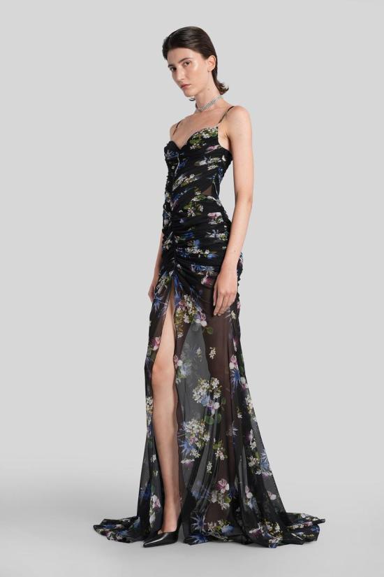 25FW 블루마린 롱 원피스 425908 4A374A Black - BLUMARINE