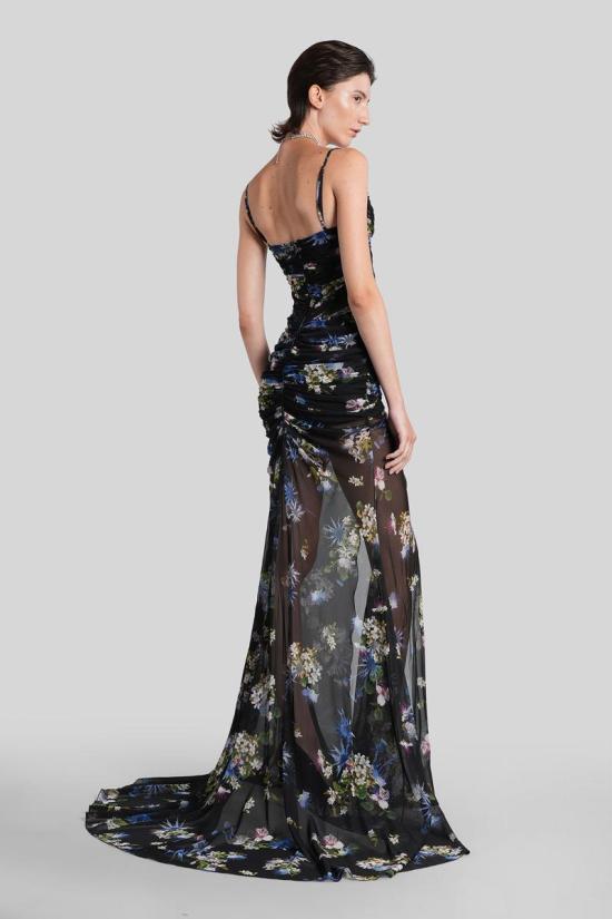 25FW 블루마린 롱 원피스 425908 4A374A Black - BLUMARINE