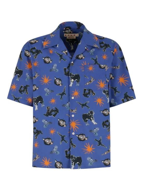 25FW 마르니 반팔 셔츠 95462 CUMU0213A5UTC543WDB62 94806 BLUE