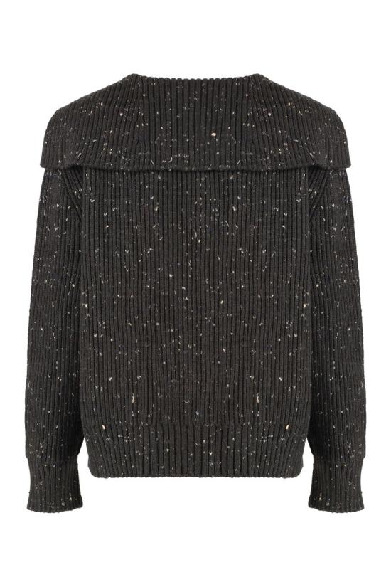 25FW 보테가베네타 잉글리시 울 리브 가디건  838107V5LV0 2113 BROWN - BOTTEGA VENETA