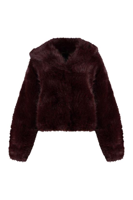 25FW 비비 쿠튀르 무톤 MINK Bordeaux Red