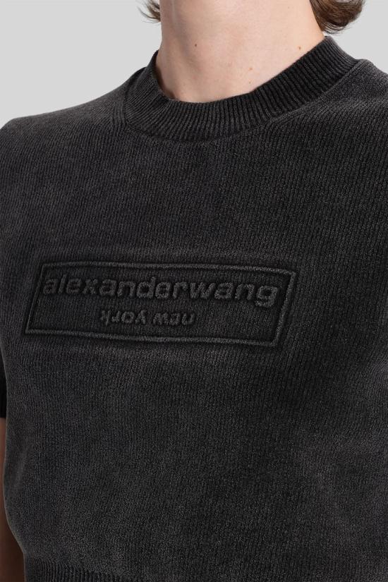 25FW 알렉산더 왕 반팔 티셔츠 425820 1KC3251030 Black - ALEXANDER WANG