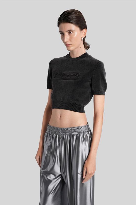 25FW 알렉산더 왕 반팔 티셔츠 425820 1KC3251030 Black - ALEXANDER WANG