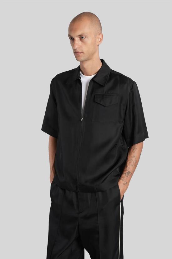 25FW 질샌더 반팔 셔츠 422396 J61DL0056J65280 Black - JIL SANDER