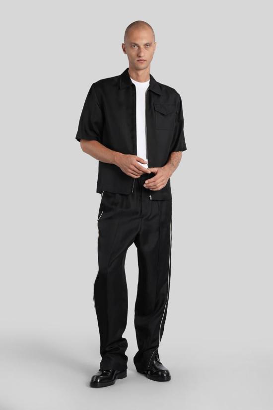 25FW 질샌더 반팔 셔츠 422396 J61DL0056J65280 Black - JIL SANDER