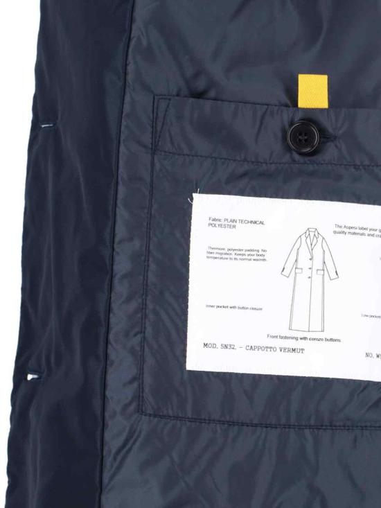 25FW 아스페시 코트 5N32 P00801099 BLUE - ASPESI