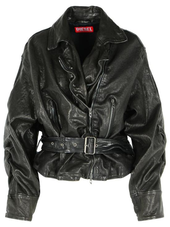 25FW 디젤 가죽 자켓 A20741 0SLCW9XX Black